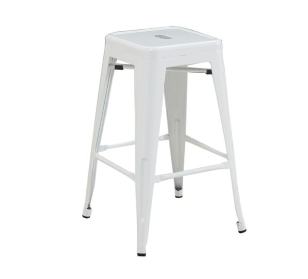 White Replica Tolix Large Bar Stool Hire