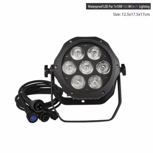 Waterproof 7x18W RGBW+UV LED Par Lights