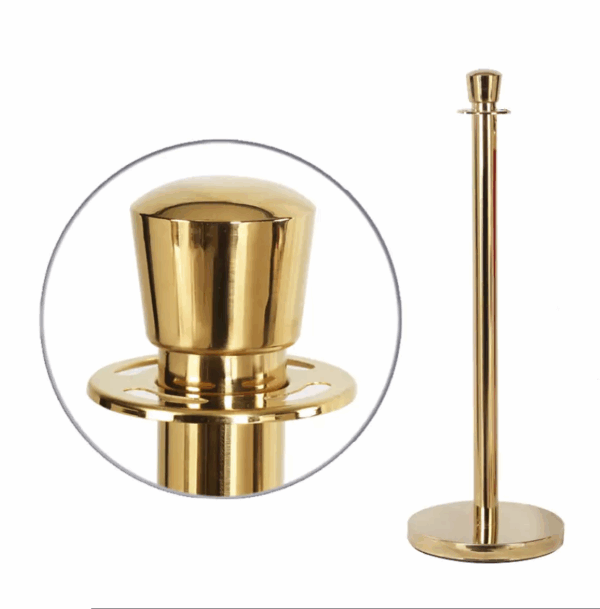 Gold Bollard Stanchion Hire
