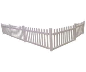 2m White Picket Fence Panel Hire