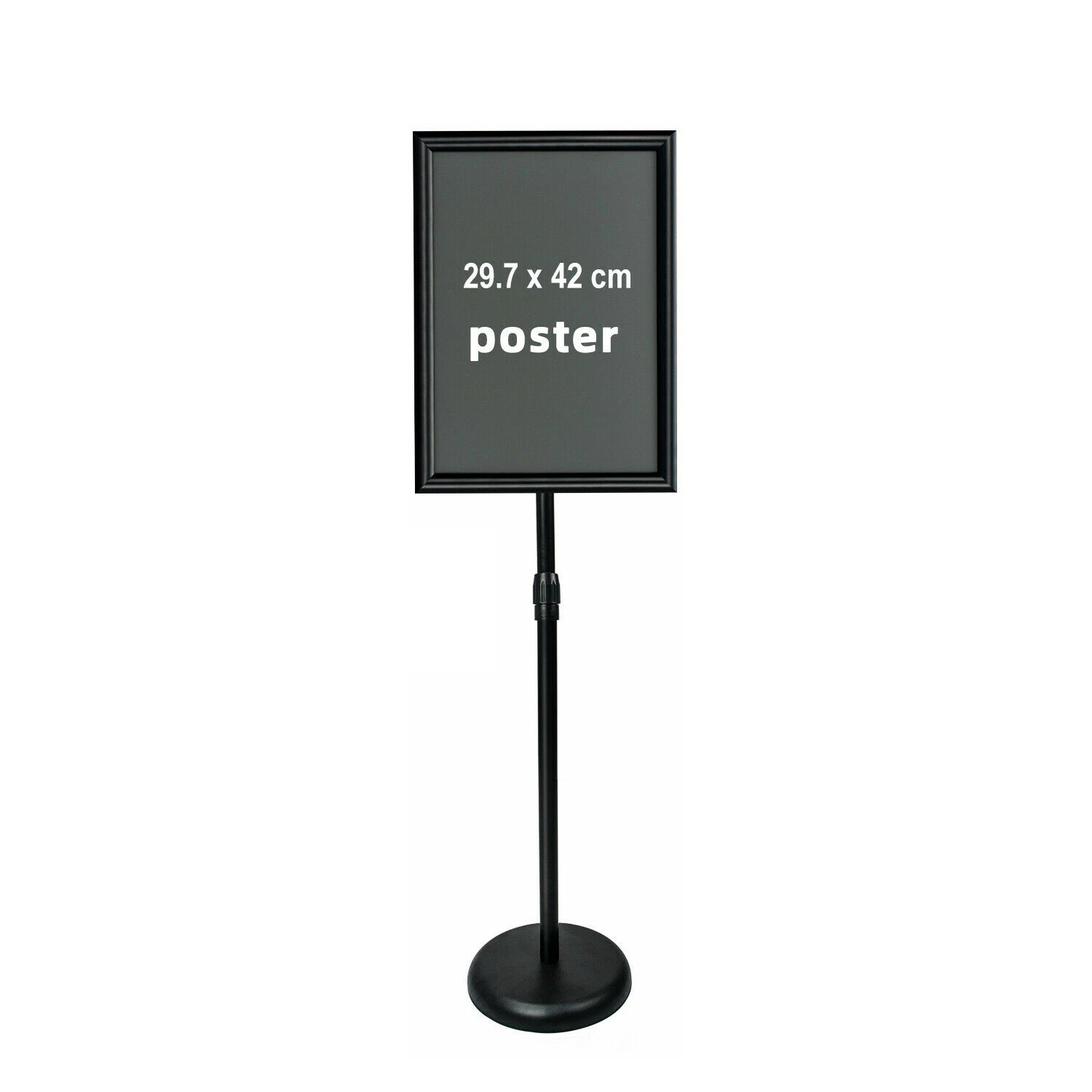 A4 Sign Holder Floor or Table Standing Black Hire