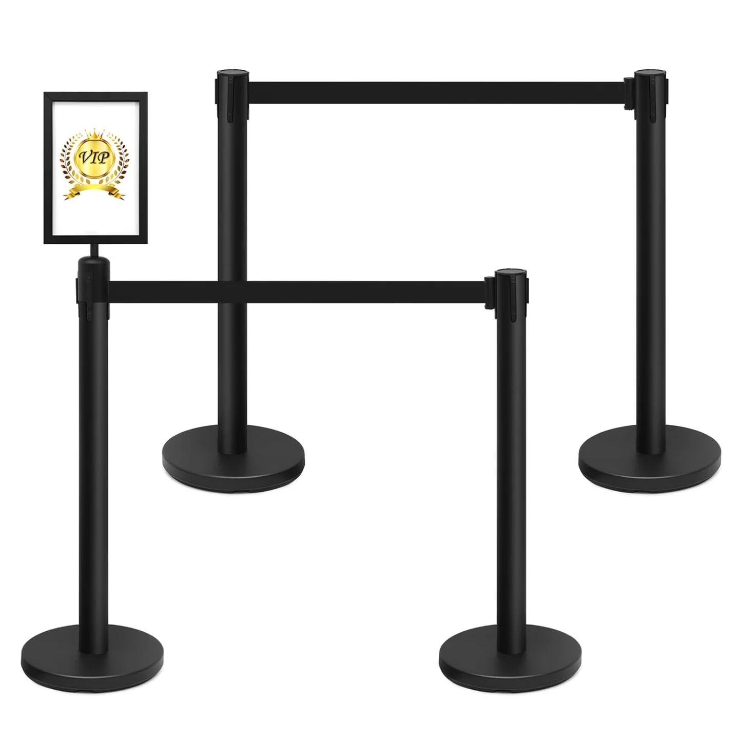 A4 Stanchion Bollard Sign Holder Example