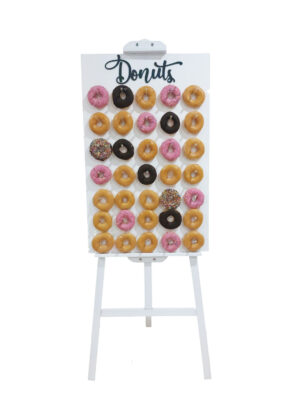 White 35-70 Donut Capacity Donut Wall Hire